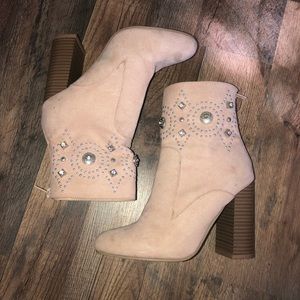 F21 heeled booties